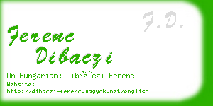 ferenc dibaczi business card